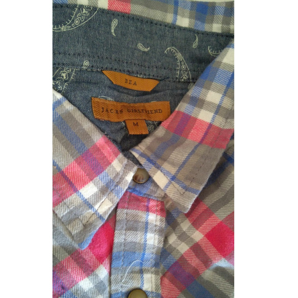 Jachs Girlfriend BEA Flannel Button Snap Shirt - Picture 2 of 8